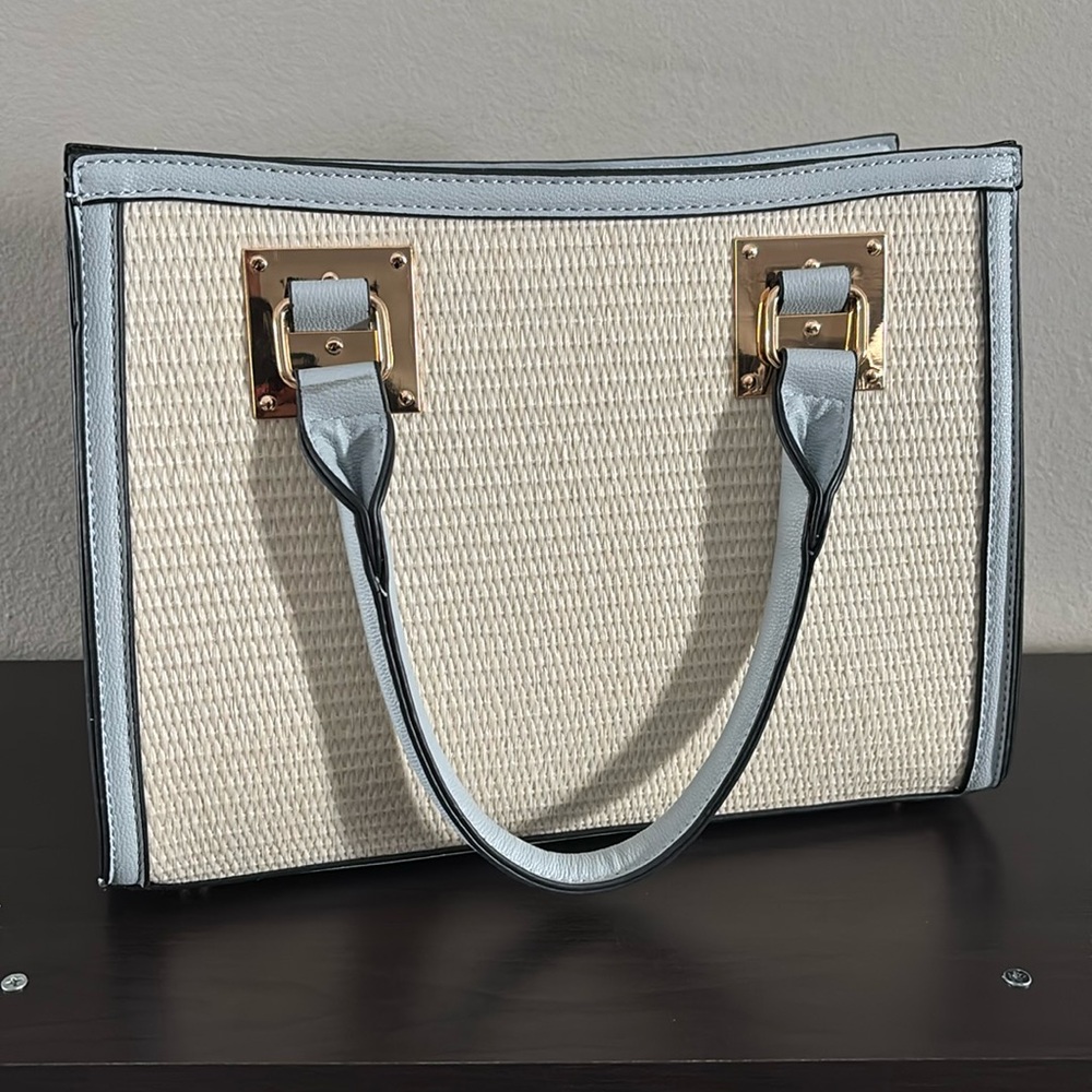 Isabelle Baby Blue/Cream/Gold Handbag/Crossbody